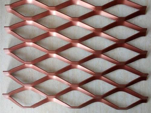 Aluminum Expanded Metal Facade Mesh With Various Colors And Hole Shapes